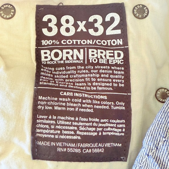 Express‎ Jeans Blake Loose Fit Boot Cut Men's Size 38"x32" - Picture 7 of 8